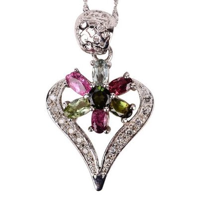 萨维娅天然碧玺“心花怒放”吊坠 辟邪护身与时尚魅力的完美融合